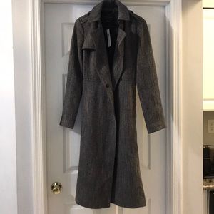 Long Twill Trench Coat (NWT)